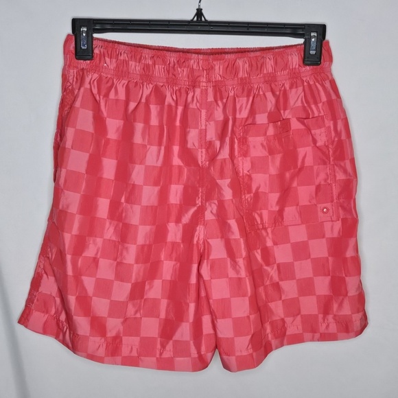 Men Nike FN3098 Club Flow Shorts University Red Drawstring Pockets Check Nylon M - Picture 5 of 9